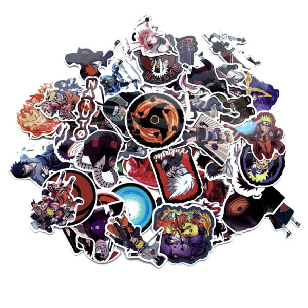 70张/火影忍者新款动漫贴纸装饰汽车电动车笔记本冰箱个性防水贴