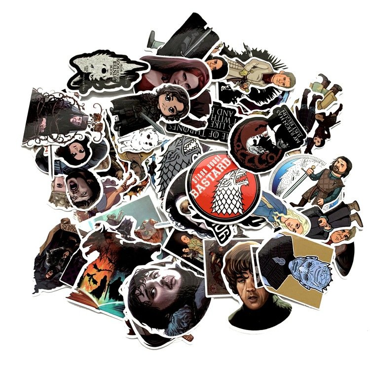 10757140203_974909541. jpg 61张/权利的游戏新款美剧贴纸装饰汽车摩托车行李箱个性防水贴 - 画像 (1)