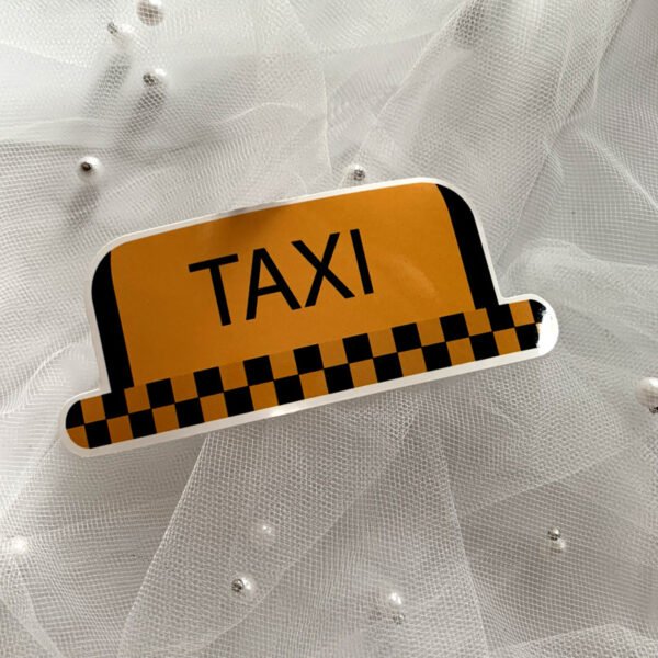 卡通taxi单张个性潮流贴拉杆箱笔记本外贸防水PVC汽车头盔贴纸