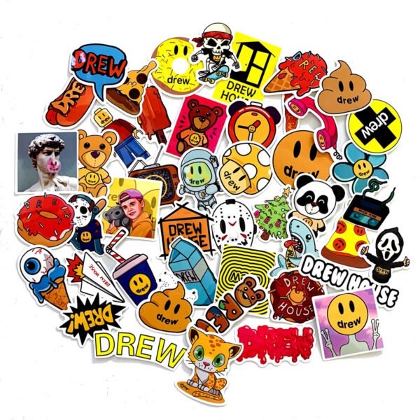 80张/新款明星周边贾斯丁比伯涂鸦贴纸装饰汽车摩托车个性防水贴