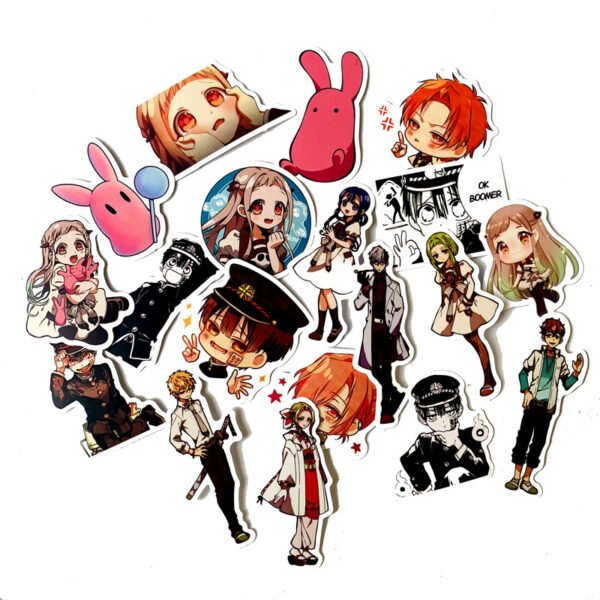 50张/包新款日漫哑膜花子君地缚少年贴纸拉杆箱手机防水涂鸦贴纸