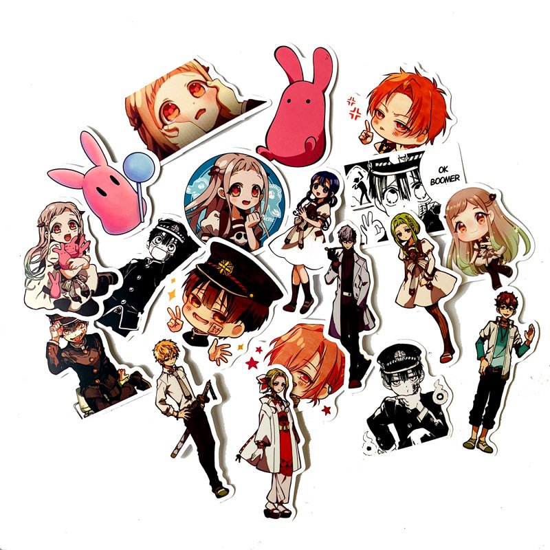 13998035529_974909541. jpg 50张/包新款日漫哑膜花子君地缚少年贴纸拉杆箱手机防水涂鸦贴纸 - Image 1