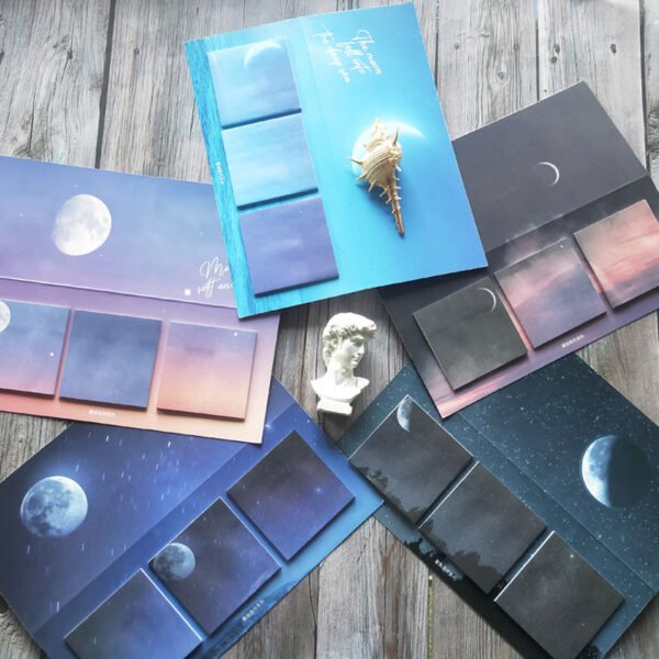 星辰语月便利贴学生用 盐系韩国ins唯美星空梦幻小清新留言便签纸