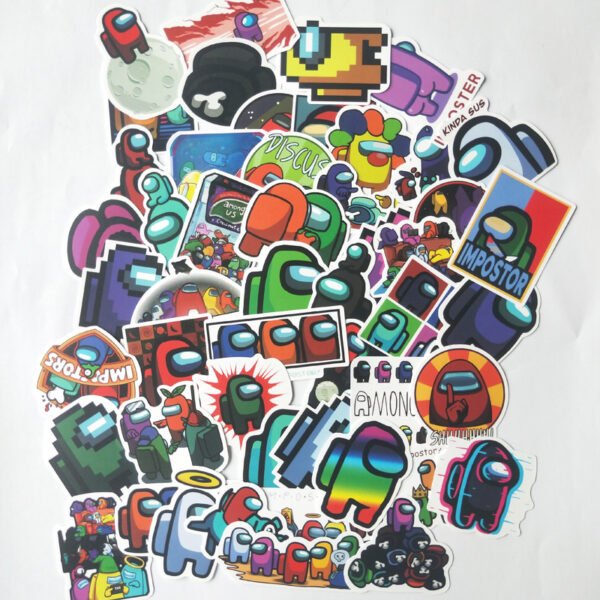 Among us贴纸日韩太空游戏我们之间行李箱贴纸水杯手账手机贴画