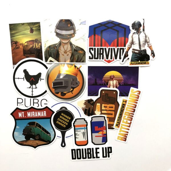 30张/包绝地求生贴纸PUBG场景吃鸡空投装备汽车吉他个性笔记本贴