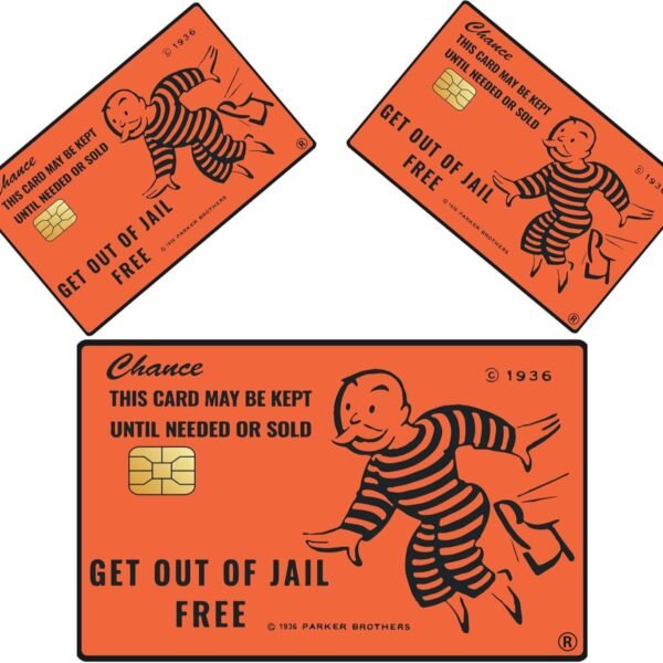 2024跨境信用卡个性化防水贴纸大富翁系列 单张/套装多种款式可选