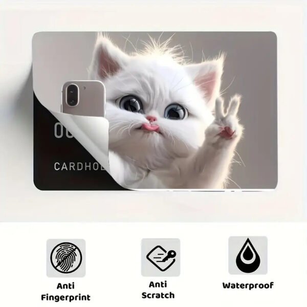 跨境调皮小猫咪信用卡个性化防水贴纸2x3.4英寸单张/套装可选