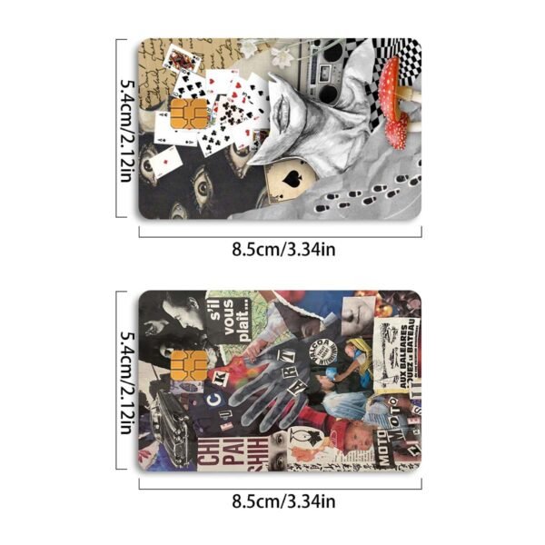 2025跨境新款贴画借记卡信用卡个性化防水贴纸4张不重复套装