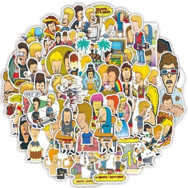 50张美国动漫 大头蛋不干胶贴纸手机 ipad电脑手账装饰小贴纸批发