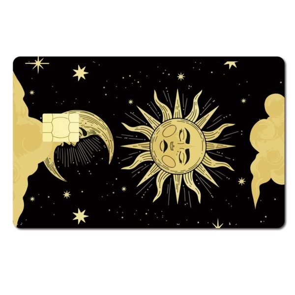 跨境波西米亚风日月信用卡个性化防水贴纸2x3.4英寸单张/套装可选