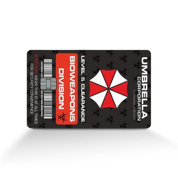 跨境保护伞公司信用卡个性化防水贴纸2x3.4英寸单张/套装可选