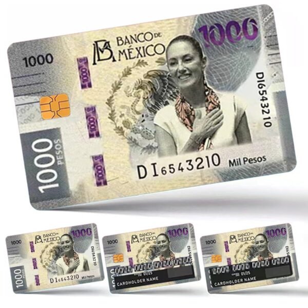 跨境新款Amlo Peso系列借记/信用卡贴纸2x3.4 英寸单张/套装可选