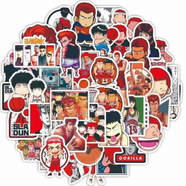 50张灌篮高手投篮打篮球帅气卡通系列笔记本冰箱行李拉杆箱贴纸