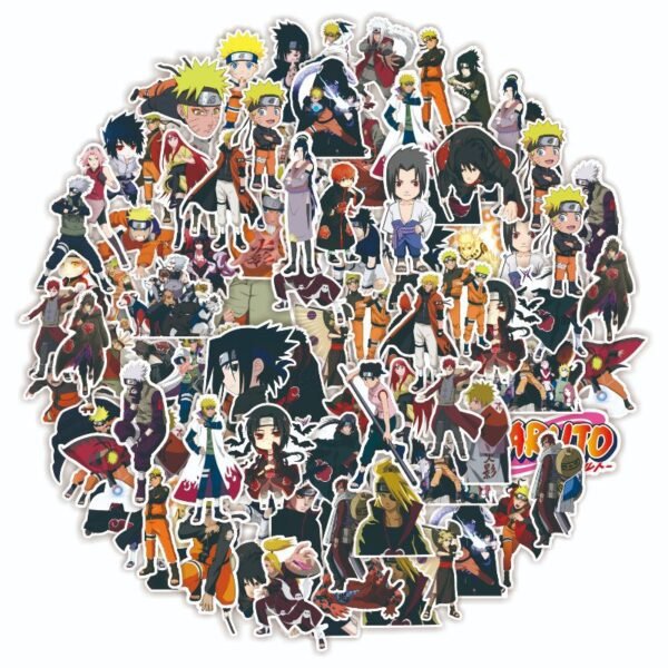 63张/包火影忍者鸣人佐助贴画行李箱贴纸个性笔记本贴卡通贴纸