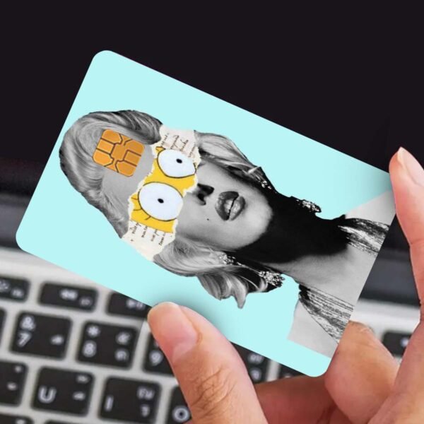 2025跨境搞笑贴画信用卡个性化防水贴纸4张不重复套装
