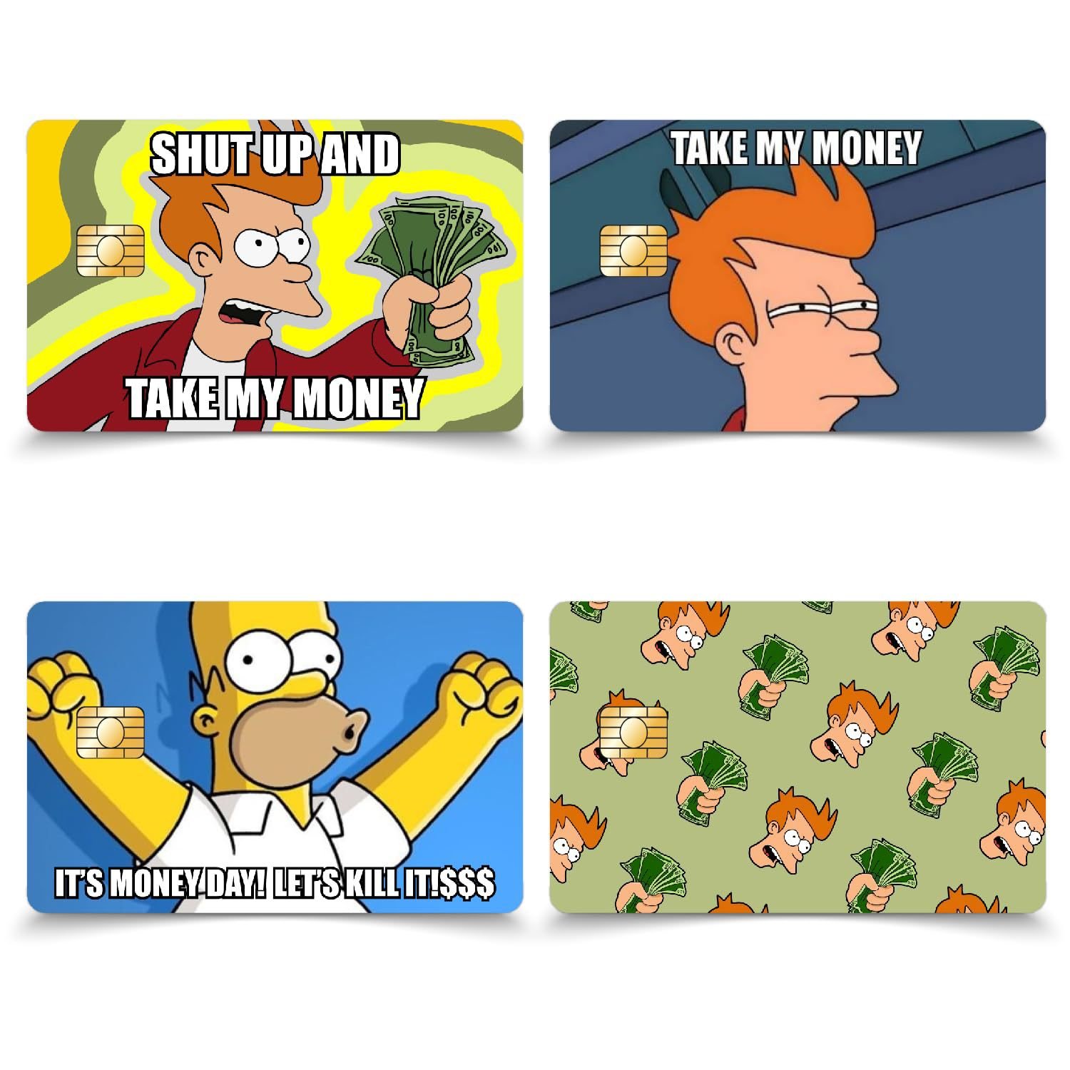 O1CN01LTUAIV2JbZs0ZRyS4_3995649440-0-cib.jpg 跨境辛普森搞笑系列信用卡个性化防水贴纸2x3.4英寸单张/套装可选 - 画像 (1)