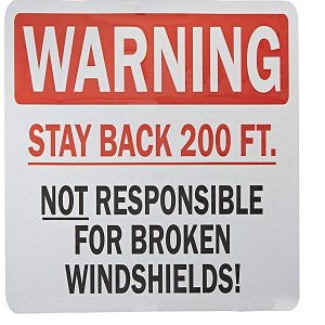 跨境专用警告贴纸留在原地 保持距离200英尺卡车标签 12 x 18英寸