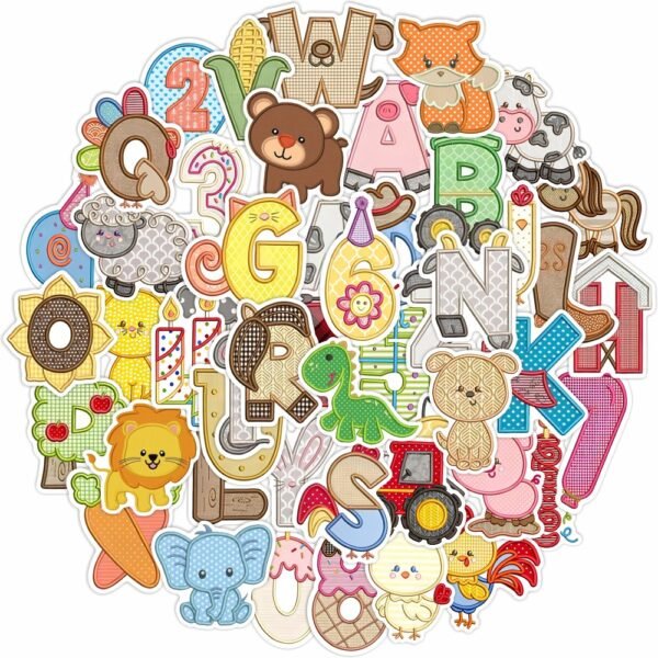 新款儿童数字早教动物可爱贴纸卡通男女孩DIY手工贴儿童奖品贴画