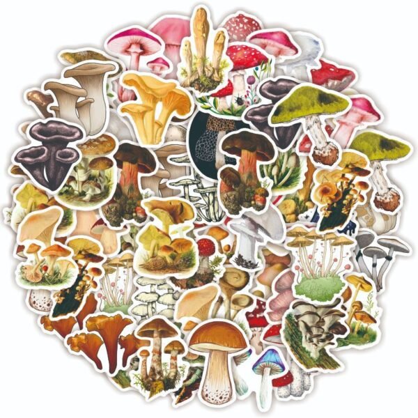 50张不重复mushroom户外个性创意涂鸦贴画全套贴冰箱 手账 水杯