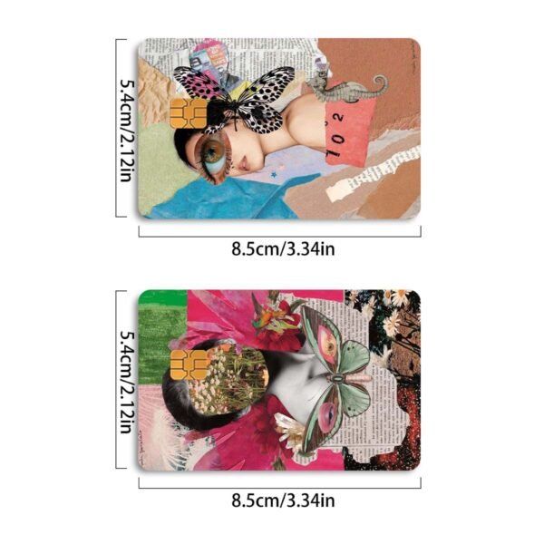 2025新款跨境贴画主题信用卡个性化防水贴纸4张不重复套装