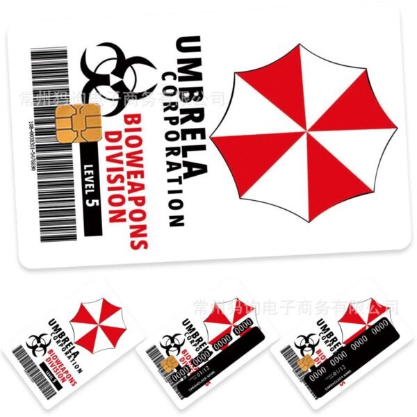 跨境新款保护伞公司信用卡个性化防水贴纸2x3.4英寸单张/套装可选