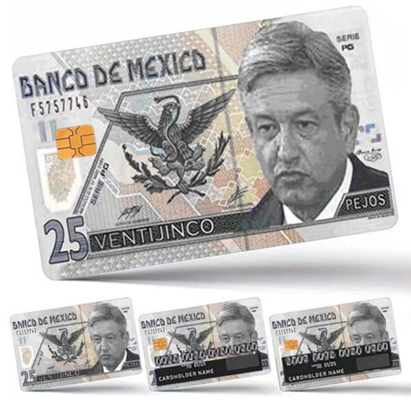 跨境新款墨西哥信用卡个性化贴纸 防水2x3.4 英寸单张/套装可选