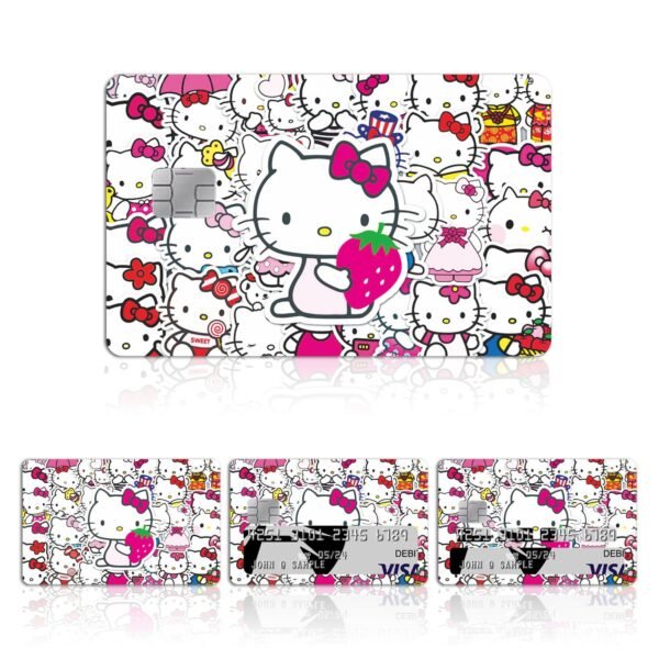 跨境信用卡个性化防水贴kitty卡通款 2x3.4英寸单张/套装可选