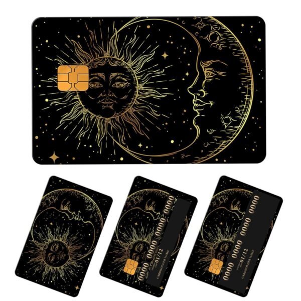 跨境新款塔罗牌日月借记卡/信用卡贴纸 2x34英寸单张/套装可选