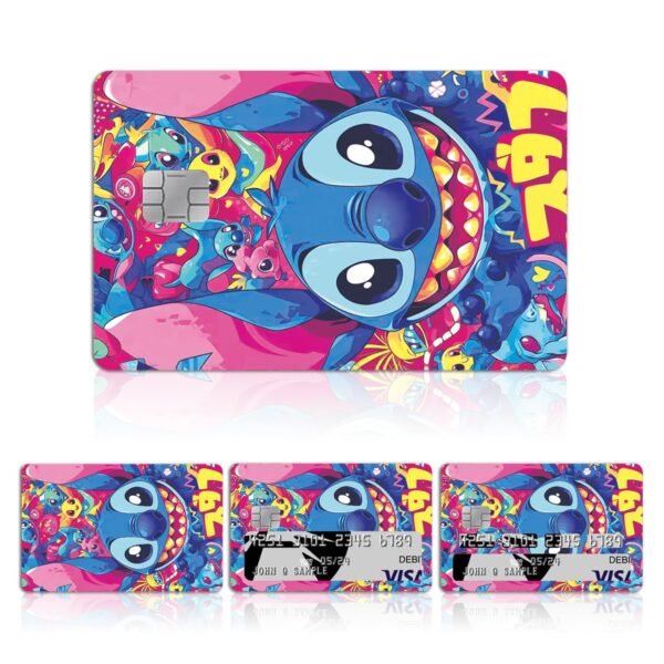 跨境信用卡个性化防水卡通史迪仔系列贴纸2x3.4英寸单张/套装可选