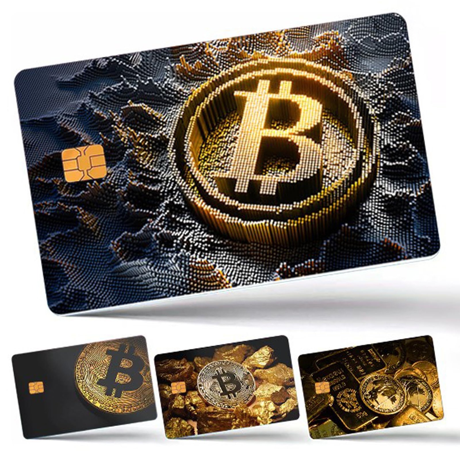 跨境比特币系列借记卡/信用卡防水贴纸2x3.4 英寸单张/套装可选