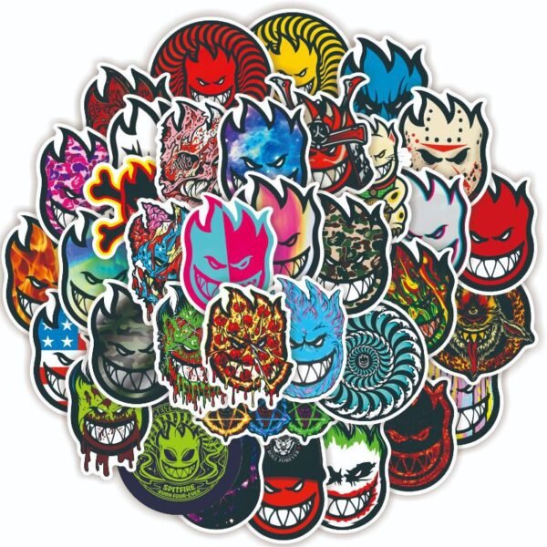 50张个性小火人不干胶贴纸批发哑膜电脑水杯头盔电动车笔记本贴纸