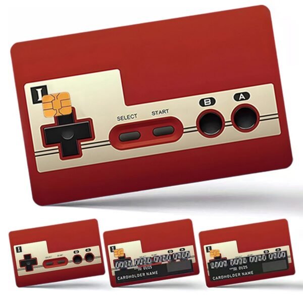 任天堂经典怀旧游戏借记卡/信用卡贴纸2x3.4 英寸单张/套装可选
