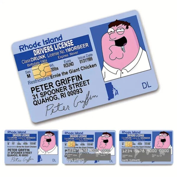 跨境驾驶执照系列信用卡个性化防水贴纸2x3.4英寸单张/套装可选