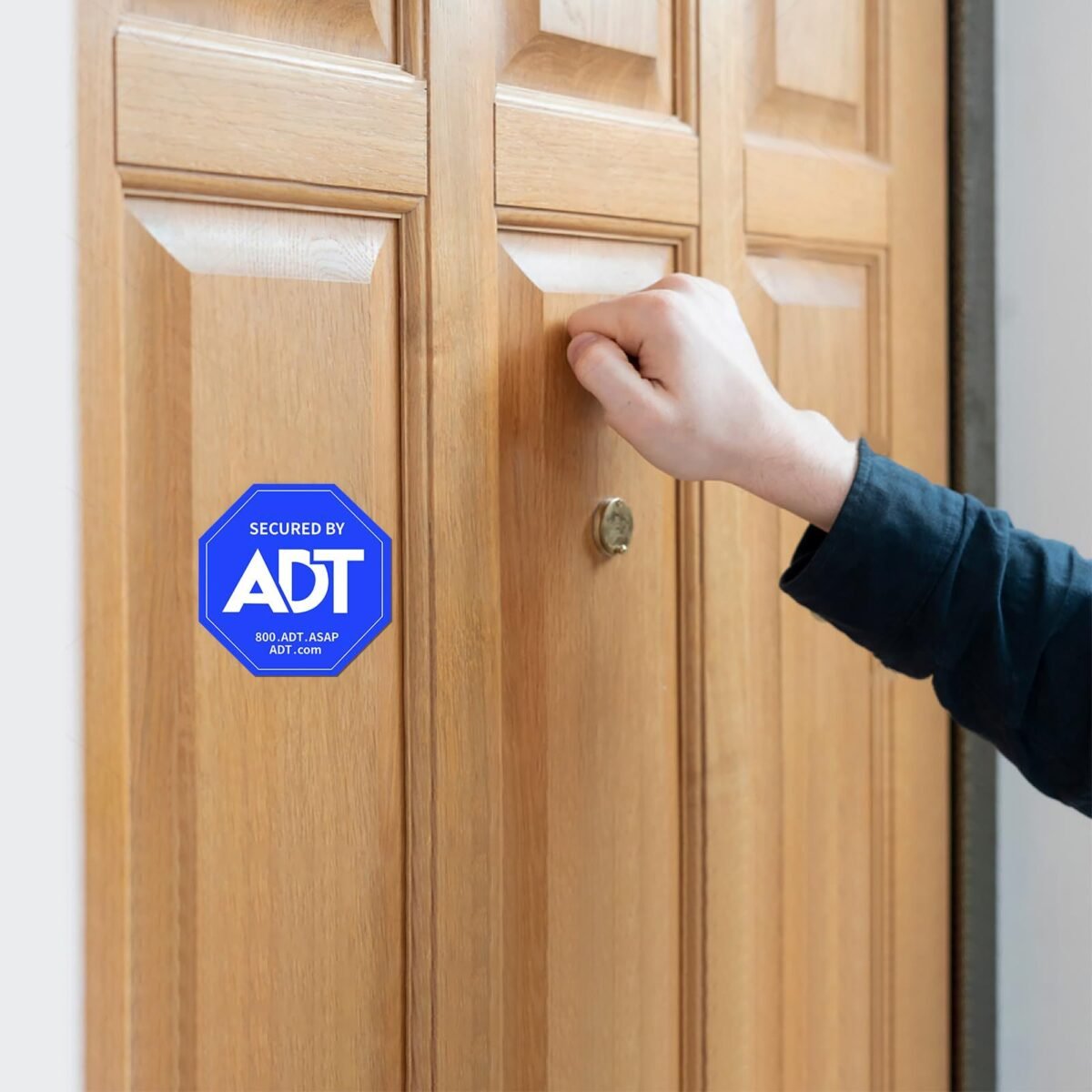 跨境警示标志贴纸 ADT 安全标志高清印刷防水材料窗户贴纸贴3"x3" - 画像 (3)