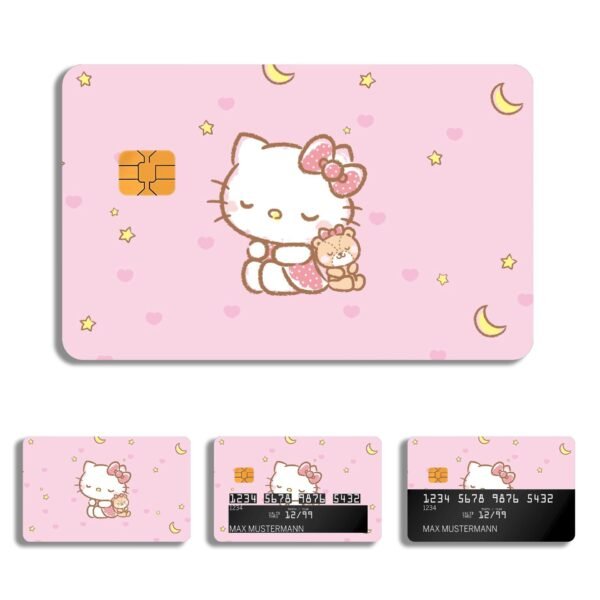 跨境新款卡通kitty猫借记卡/信用卡贴纸2x3.4 英寸单张/套装可选