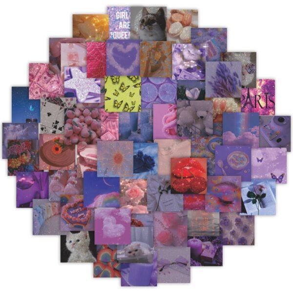 新款63张天真烂漫甜美少女心吸睛闪光系文具手机水杯星星贴纸