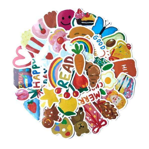 40张/包涂鸦少女系列贴纸笔记本拉杆箱滑板死飞吉他贴画