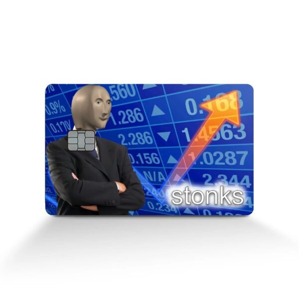 跨境新款股票主题信用卡个性化防水贴纸2x3.4英寸单张/套装可选