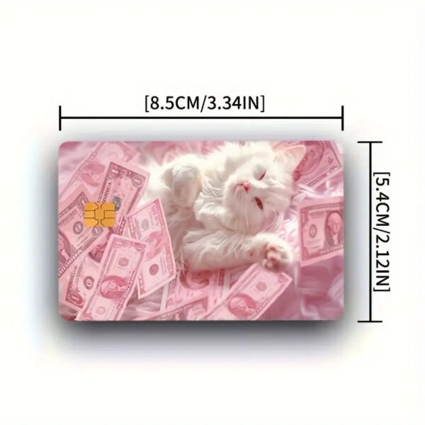 跨境美金猫咪蝴蝶骷髅多款信用卡贴纸2x3.4英寸单张/套装可选