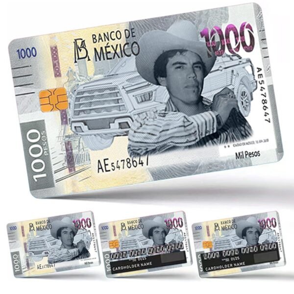 跨境信用卡公交卡个性化贴纸墨西哥银行主题2x3.4英寸单/套装可选
