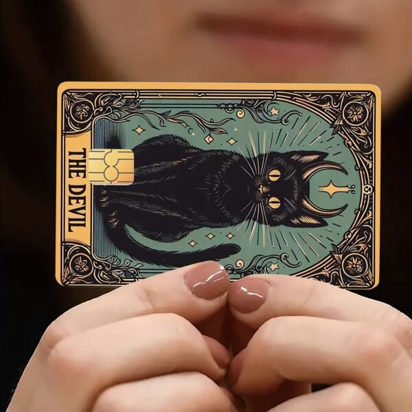 跨境The Devil Cat塔罗牌信用卡个性化贴纸2x3.4英寸 单/套装可选