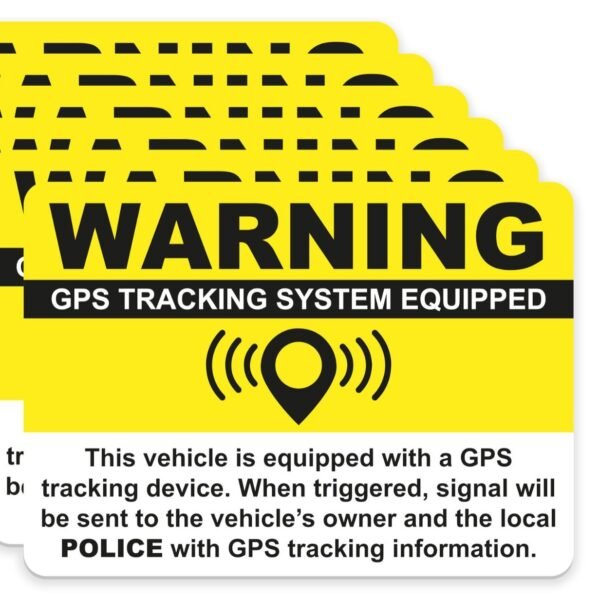 跨境汽车防盗警示贴纸/GPS跟踪防水贴/2.5 x 3.5英寸/